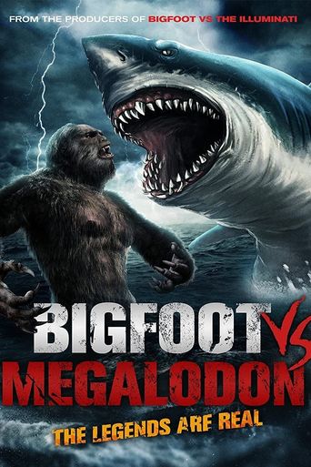  Bigfoot vs Megalodon Poster