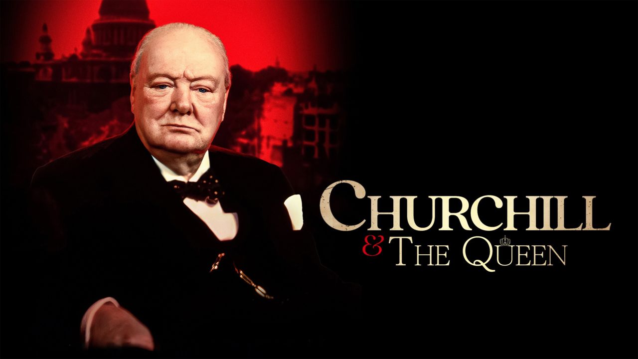 Churchill & The Queen Backdrop