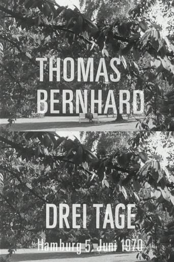  Thomas Bernhard - Drei Tage Poster
