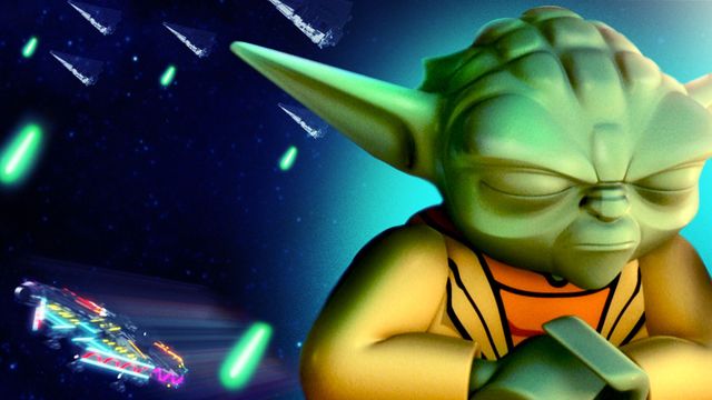 Escape from the Jedi Temple Backdrop