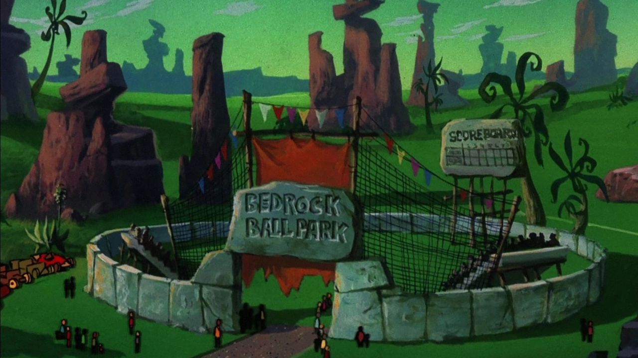 Flintstones Little Big League Backdrop