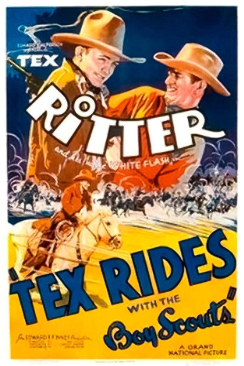 Tex Rides with the Boy Scouts Poster