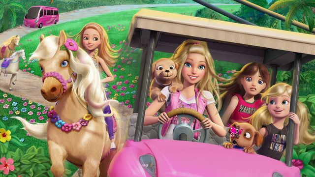 Barbie & Her Sisters in a Puppy Chase Backdrop