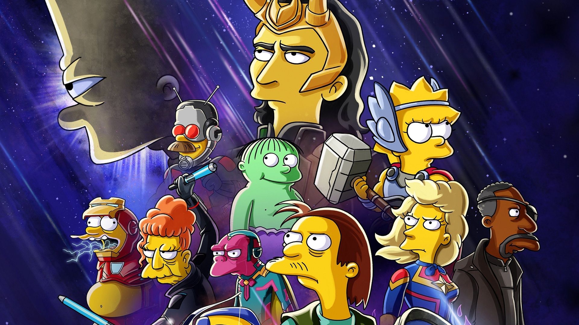 The Simpsons: The Good, the Bart, and the Loki Backdrop