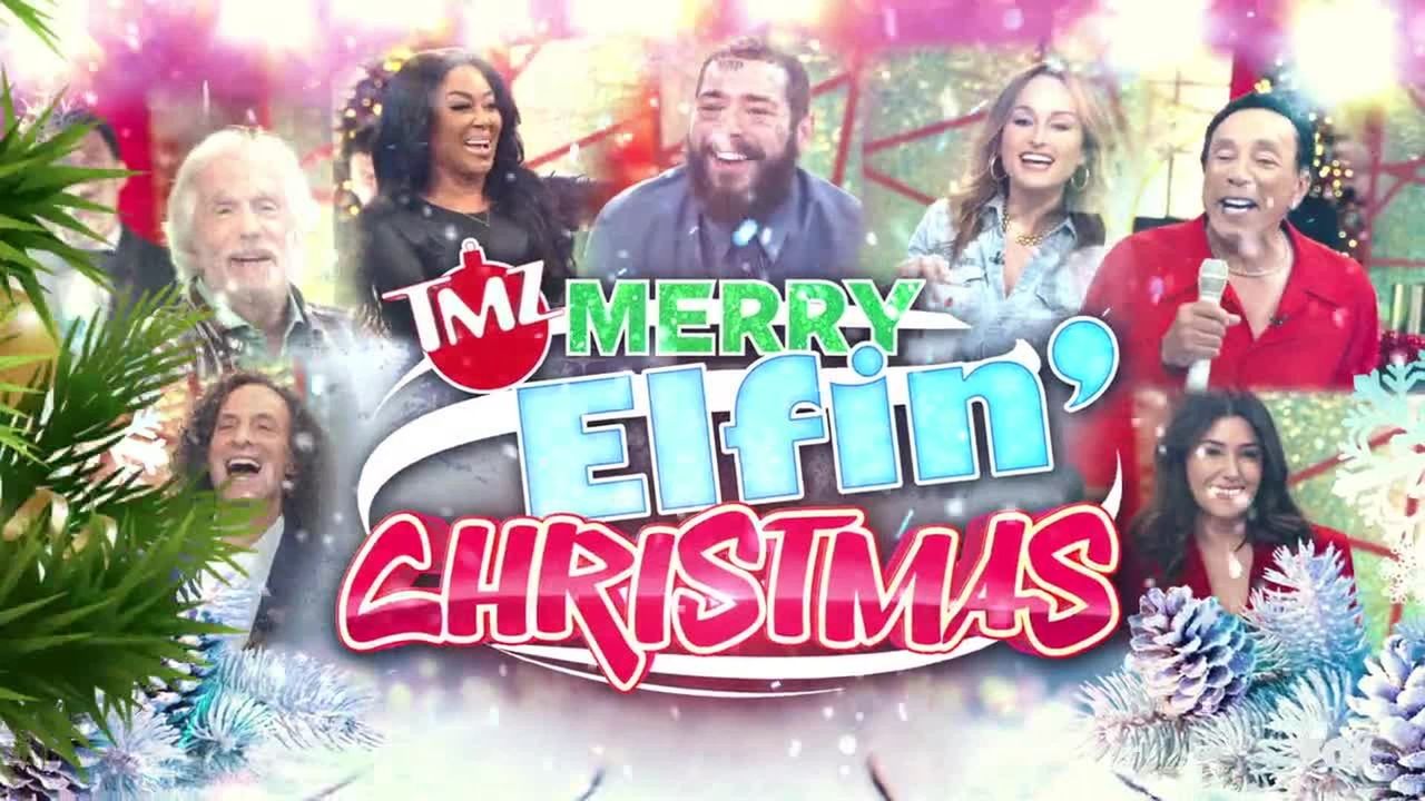 TMZ's Merry Elfin' Christmas Backdrop