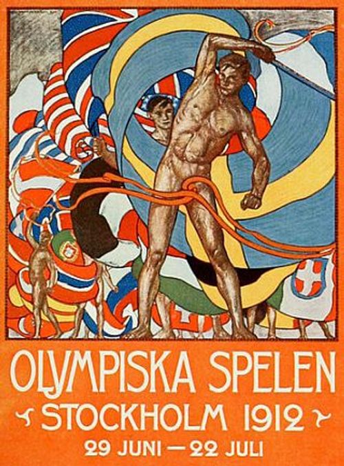 The Games of the V Olympiad Stockholm, 1912 Poster