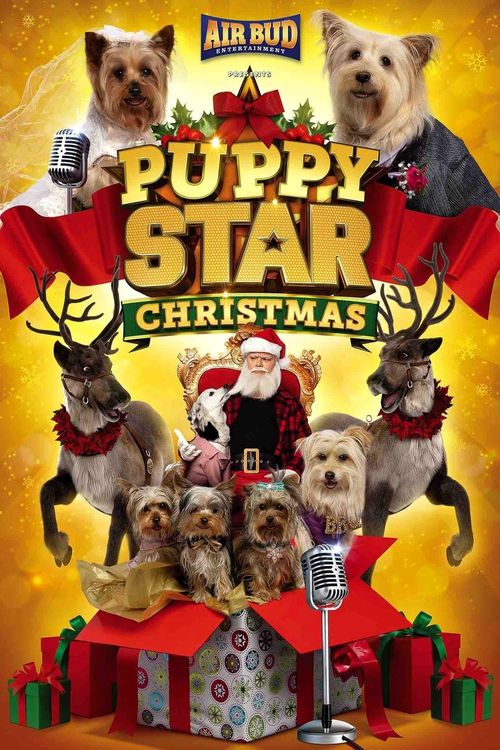 Puppy Star Christmas Poster