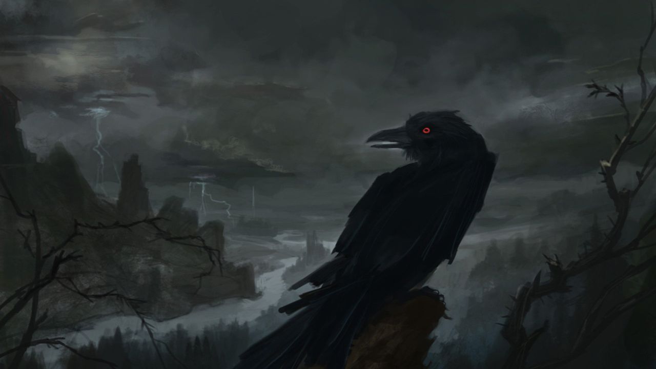 The Raven (by Edgar Allan Poe) Backdrop
