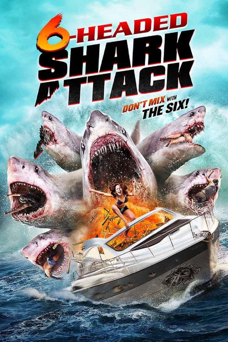 6-Headed Shark Attack Poster