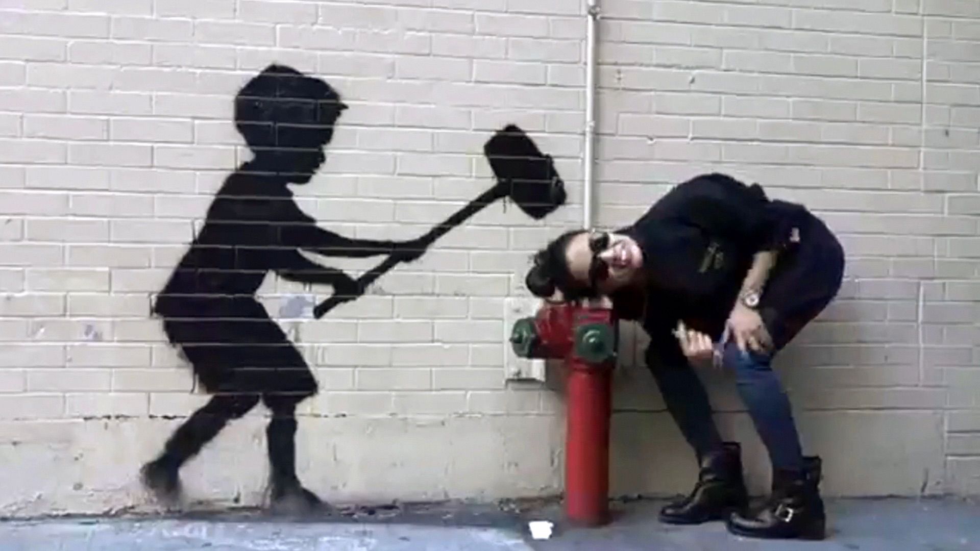 Banksy Does New York Backdrop