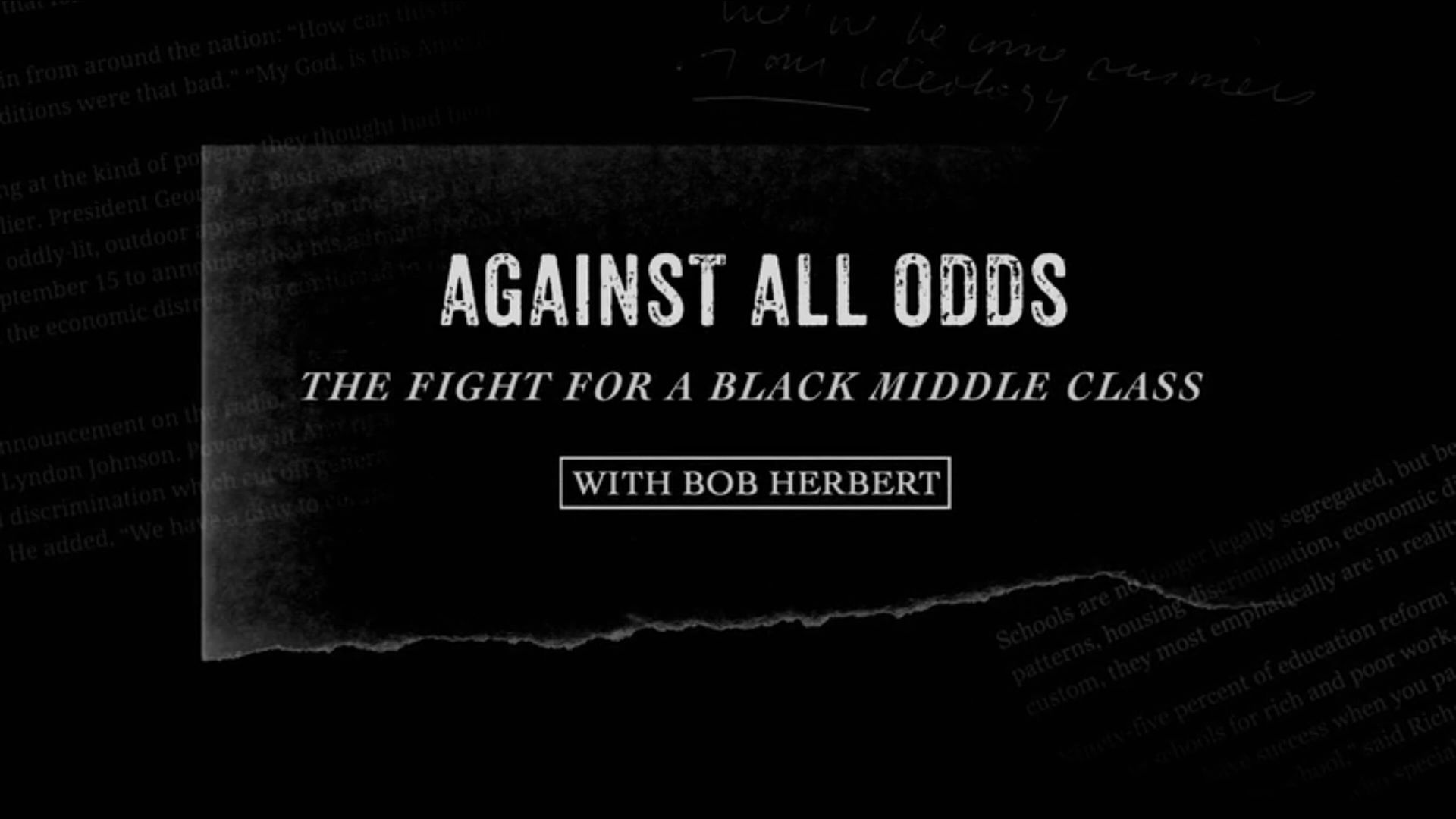 Against All Odds: The Fight for a Black Middle Class Backdrop
