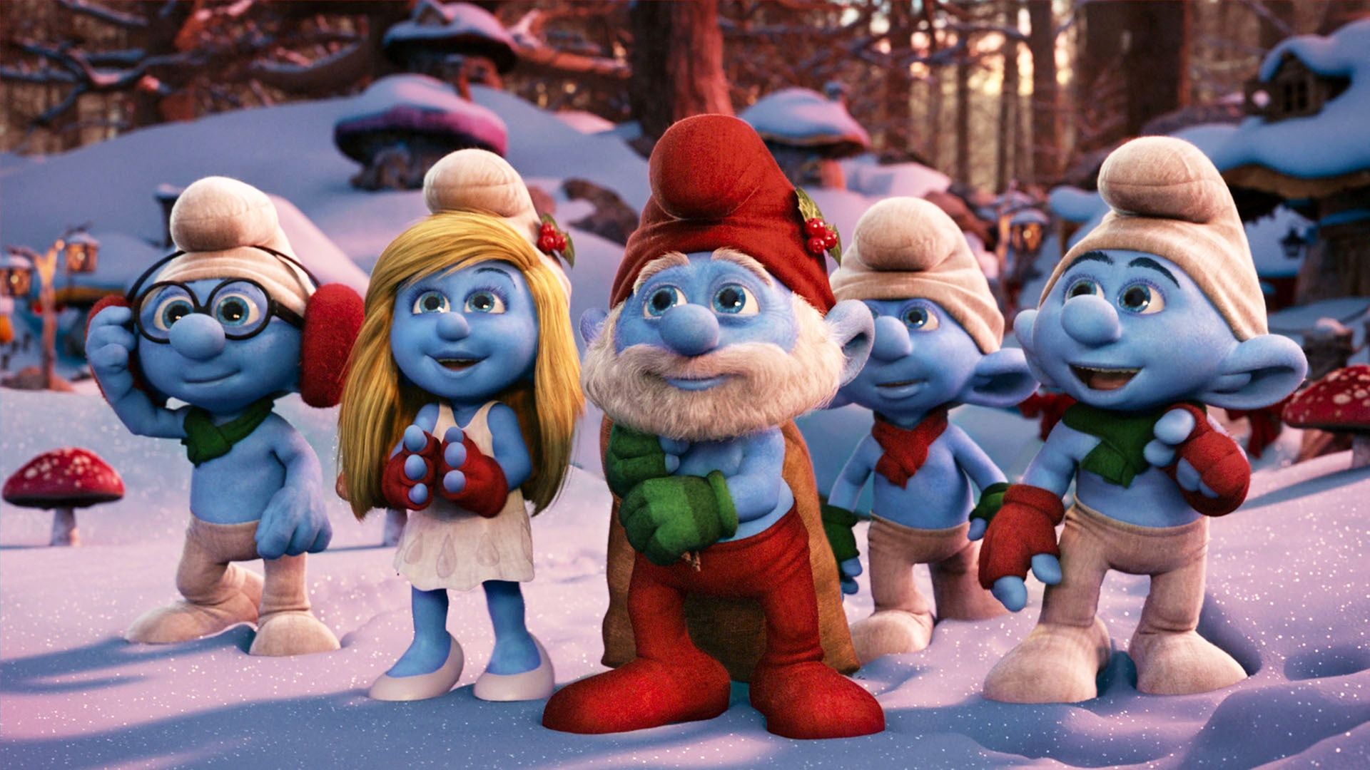 The Smurfs: A Christmas Carol Backdrop