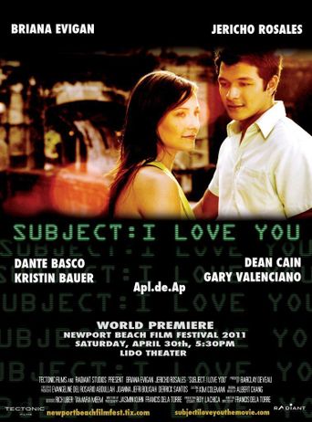  Subject: I Love You Poster