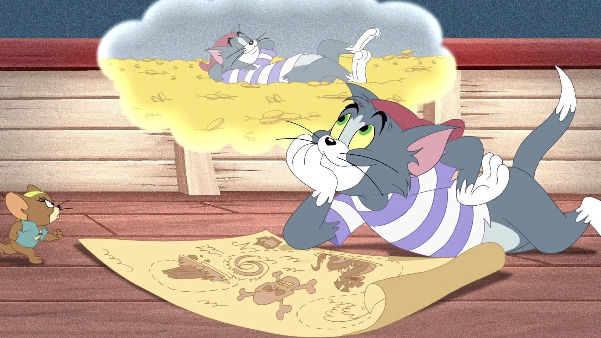 Tom and Jerry in Shiver Me Whiskers Backdrop