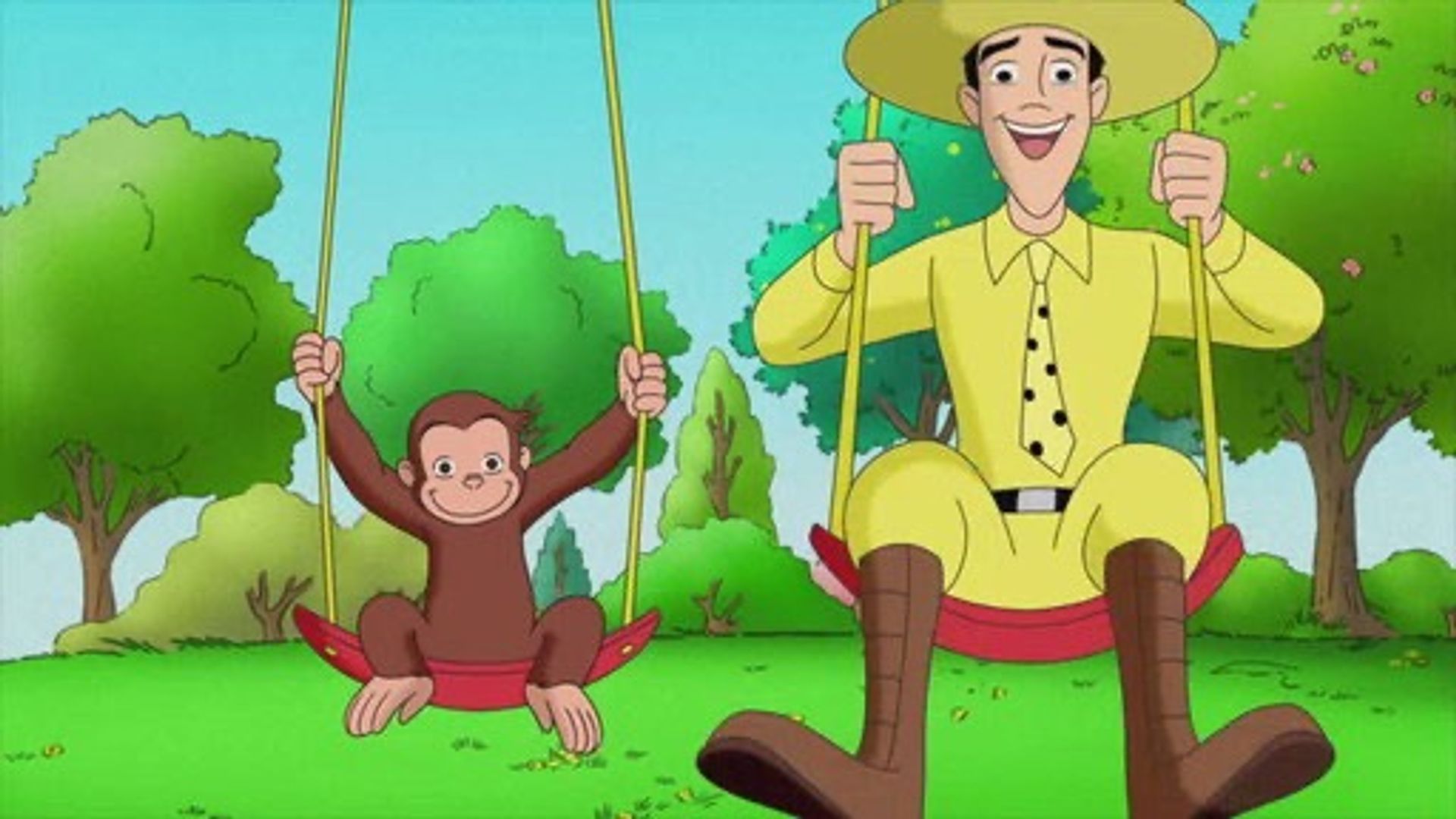 Curious George Swings Into Spring Backdrop