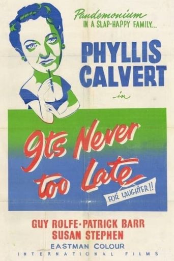  It's Never Too Late Poster