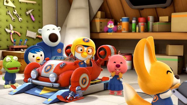The Little Penguin Pororo's Racing Adventure Backdrop