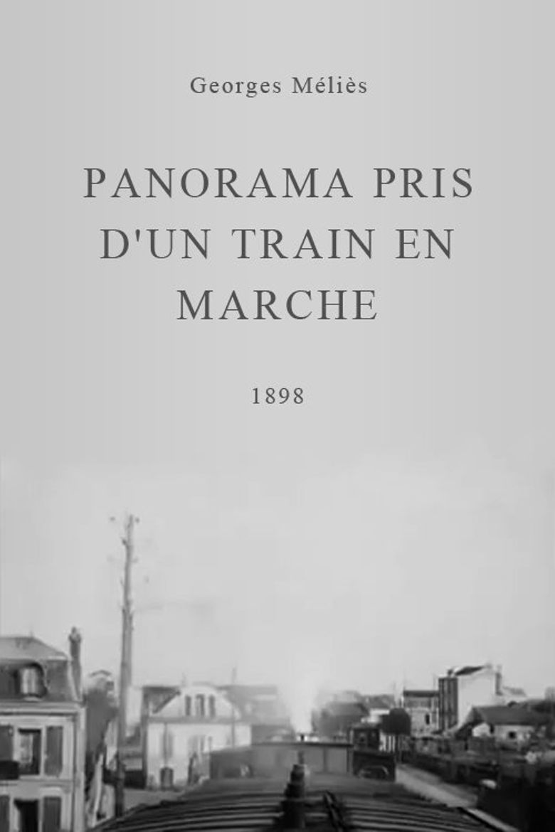 Panorama pris d'un train en marche Poster