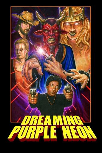  Dreaming Purple Neon Poster