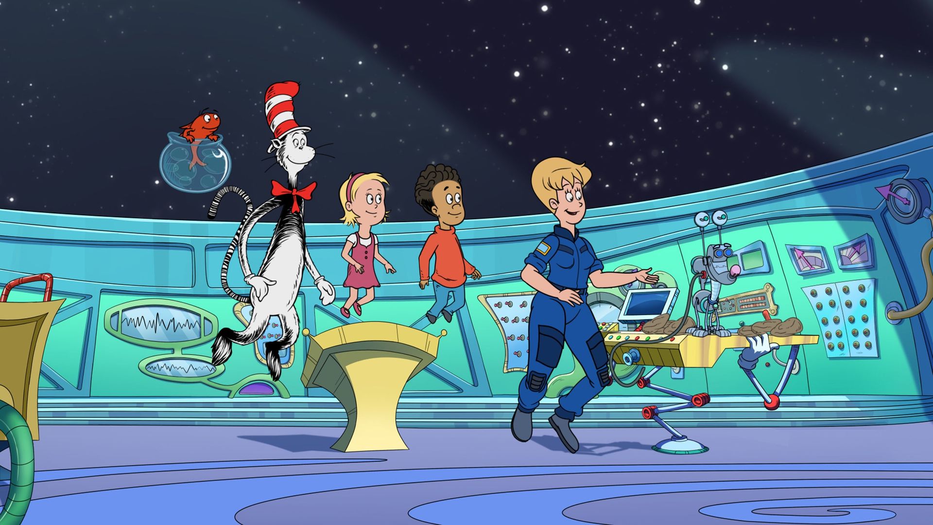 The Cat in the Hat Knows a Lot About Space! Backdrop