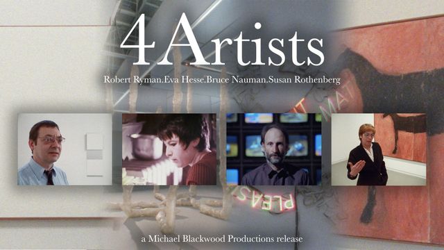 4 Artists: Robert Ryman, Eva Hesse, Bruce Nauman, Susan Rothenberg Backdrop