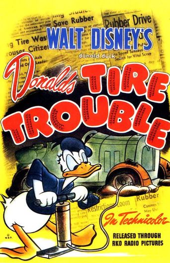  Donald's Tire Trouble Poster