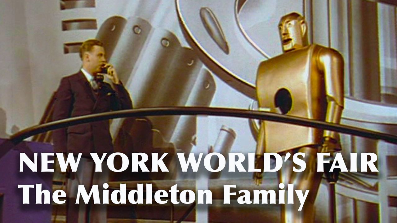 The Middleton Family at the New York World's Fair Backdrop