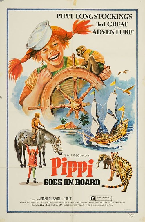 Pippi Goes on Board Poster