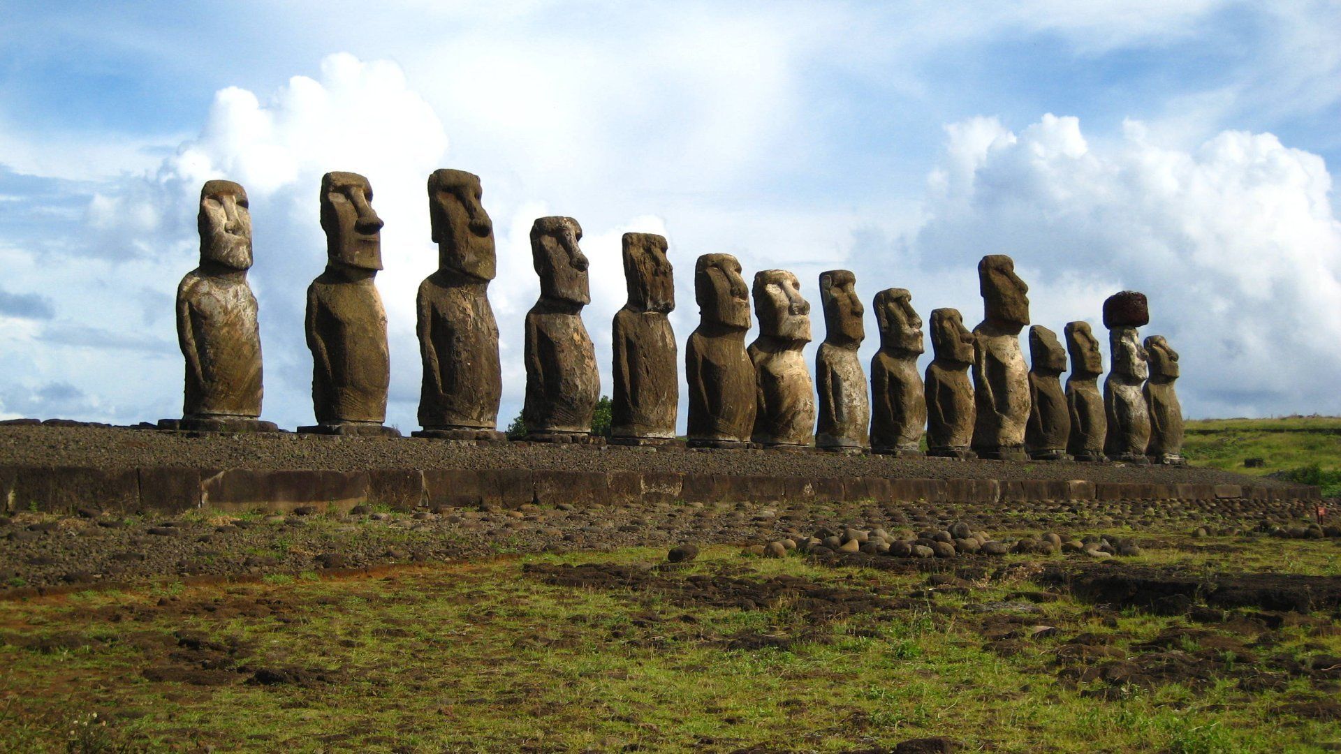 The Suns of Easter Island Backdrop