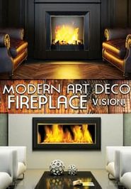  Modern Art Deco Fireplace Poster