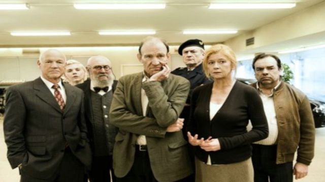Der Besuch der alten Dame Backdrop