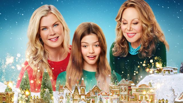 A Magical Christmas Village Backdrop