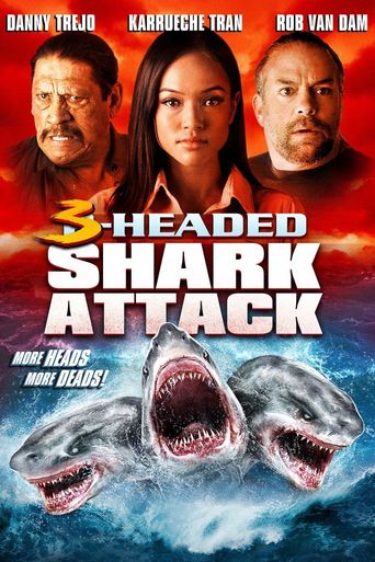  3-Headed Shark Attack Poster