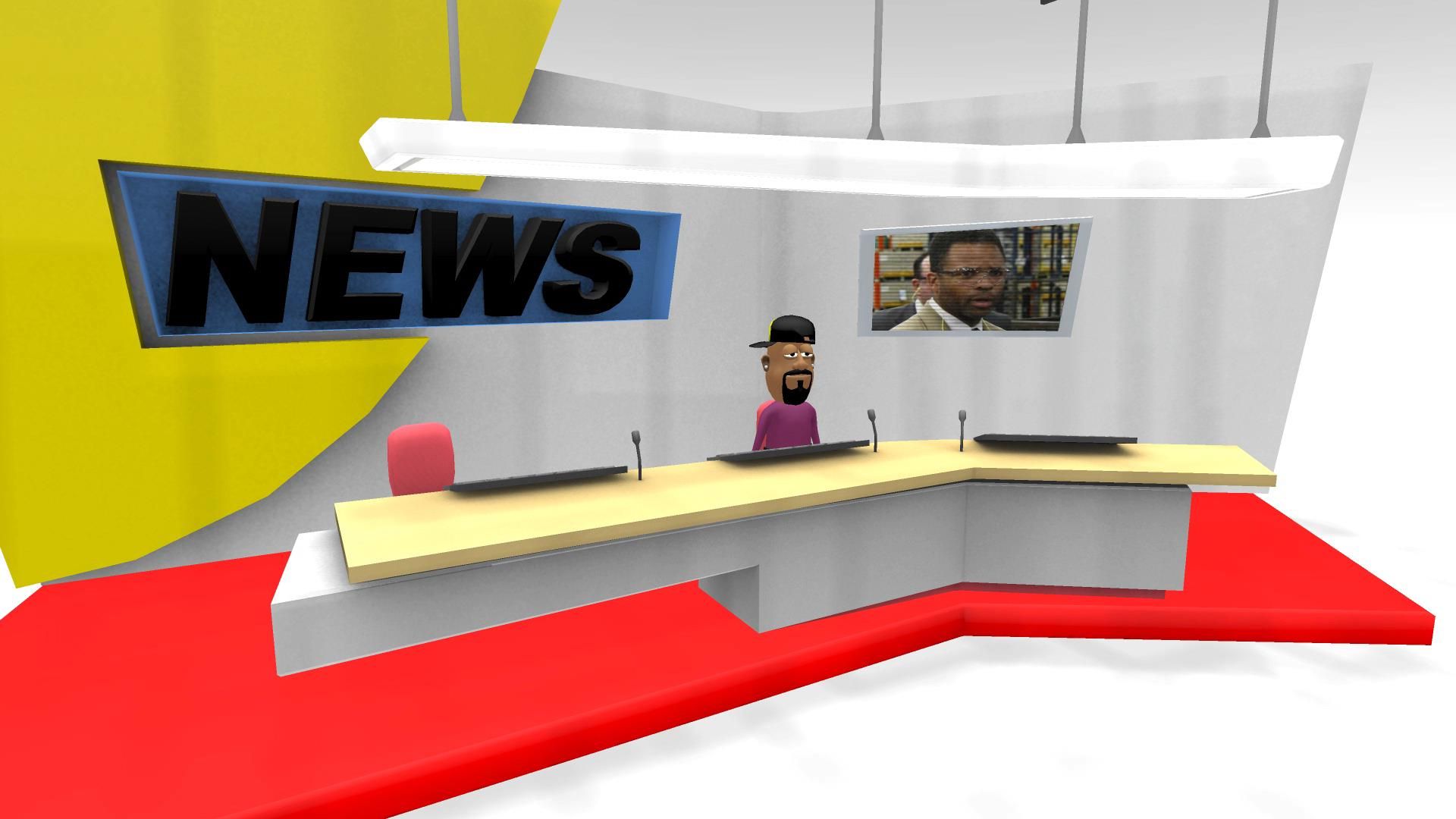 2 Live News Crew Backdrop