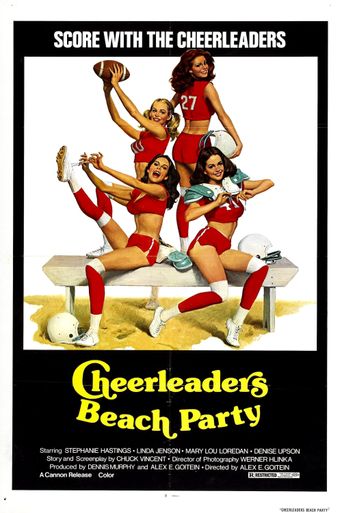  Cheerleaders Beach Party Poster