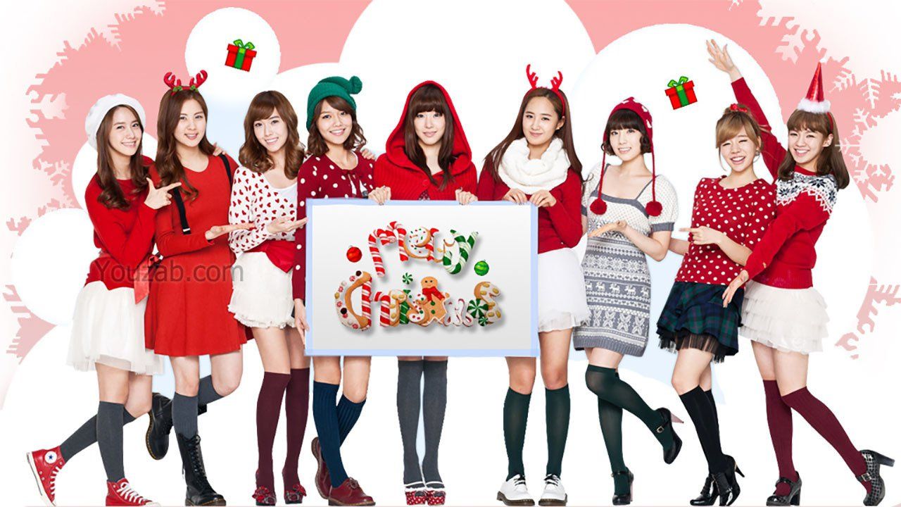 Girls Generation SNSD Christmas Backdrop