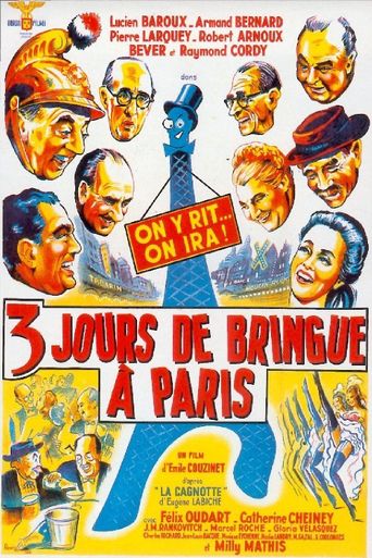  Trois jours de bringue à Paris Poster