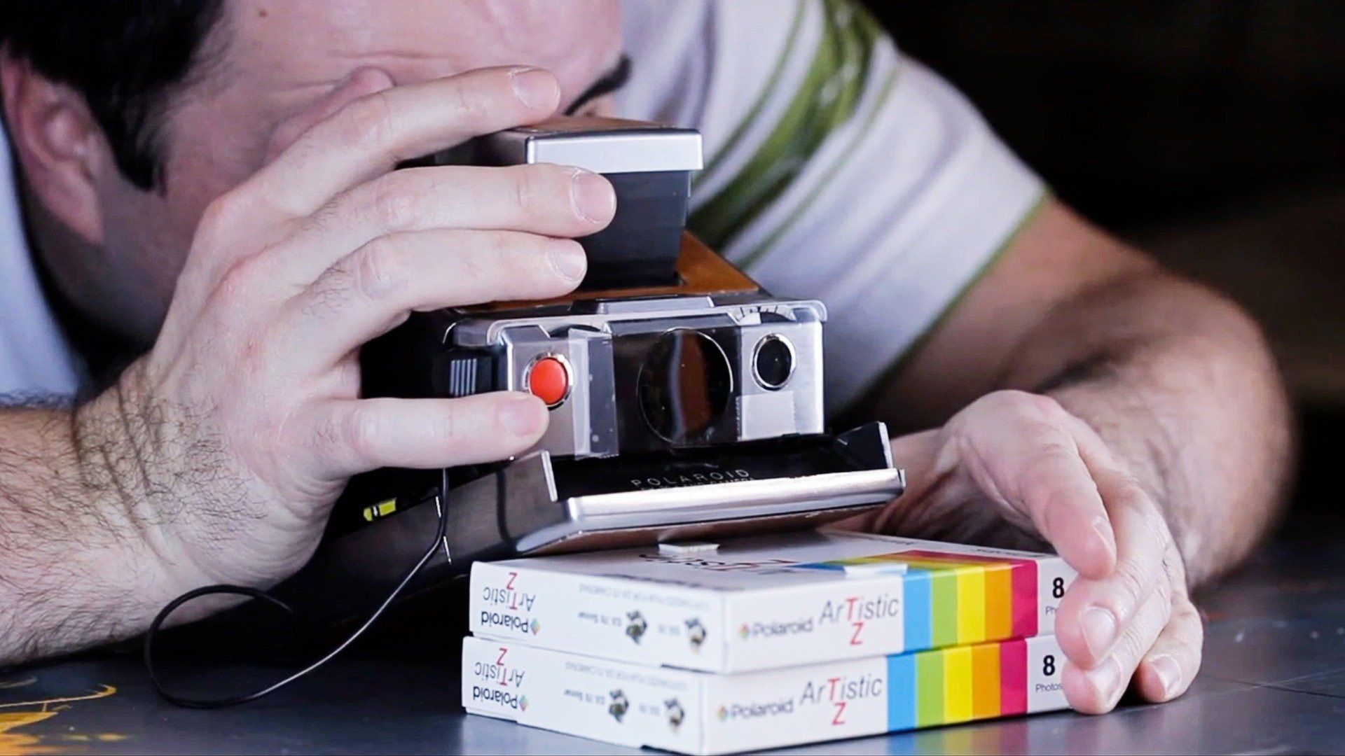 Time Zero: The Last Year of Polaroid Film Backdrop