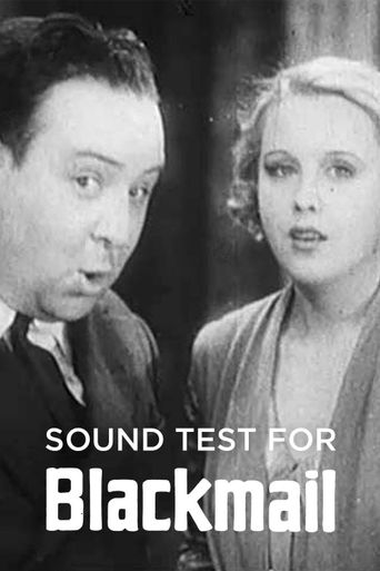  Sound Test for Blackmail Poster