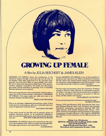  Growing Up Female Poster
