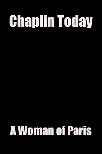  Chaplin Today: A Woman of Paris Poster