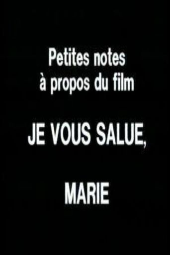  Petites notes à propos du film 'Je vous salue, Marie' Poster