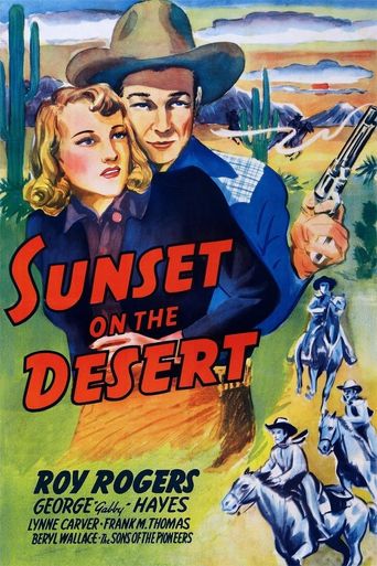  Sunset on the Desert Poster