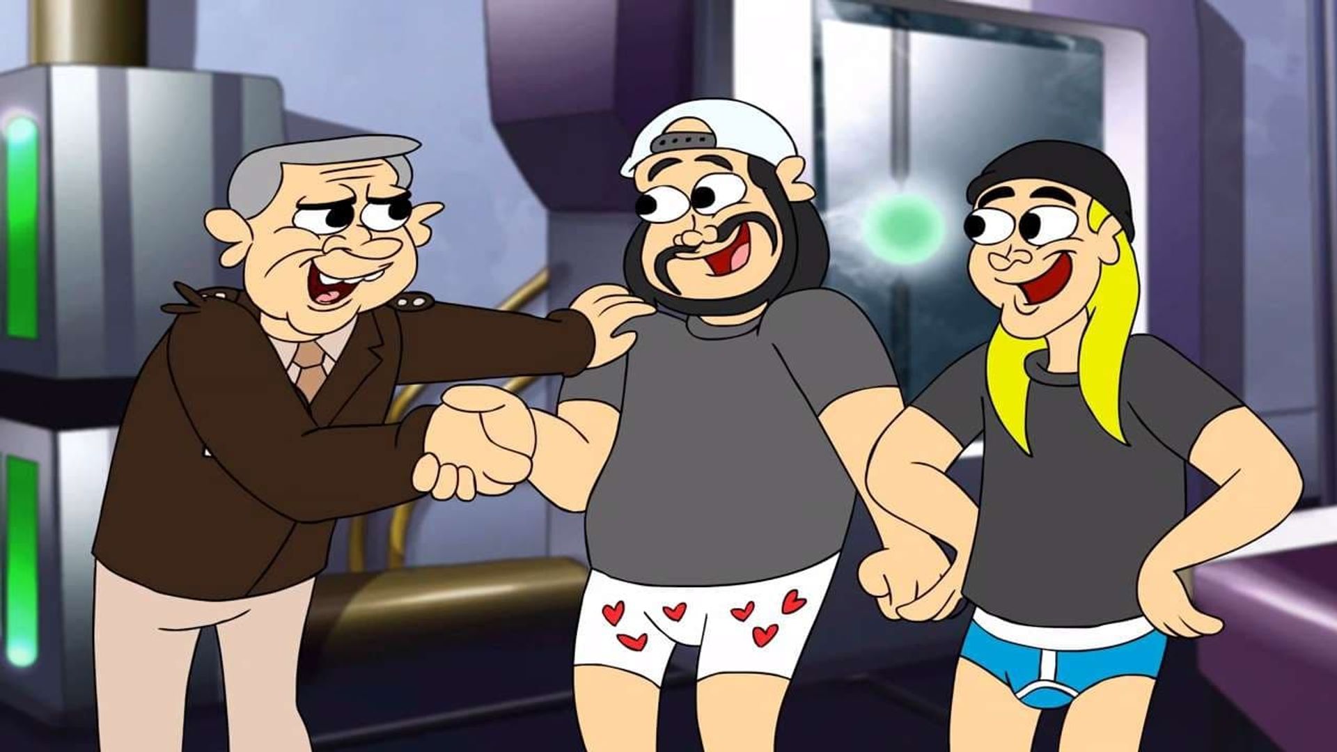 Jay and Silent Bob's Super Groovy Cartoon Movie Backdrop
