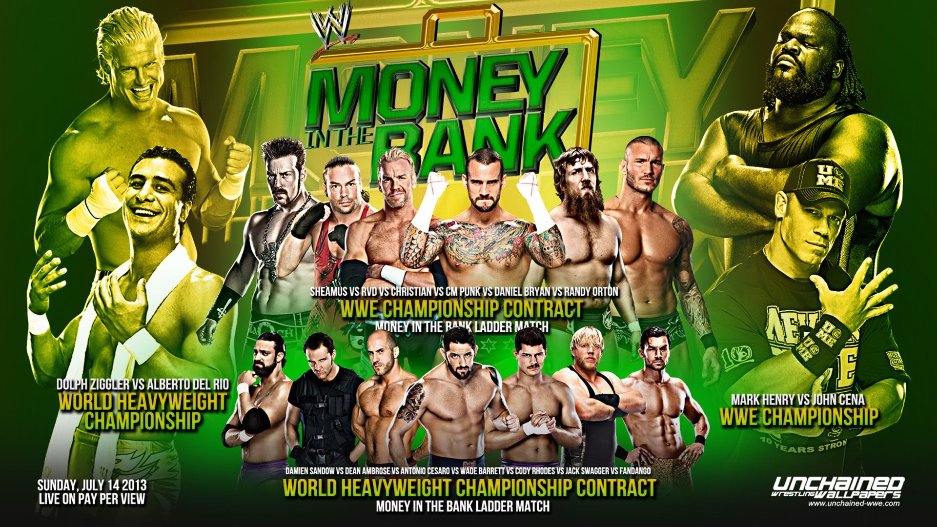 WWE Money in the Bank 2013 Backdrop