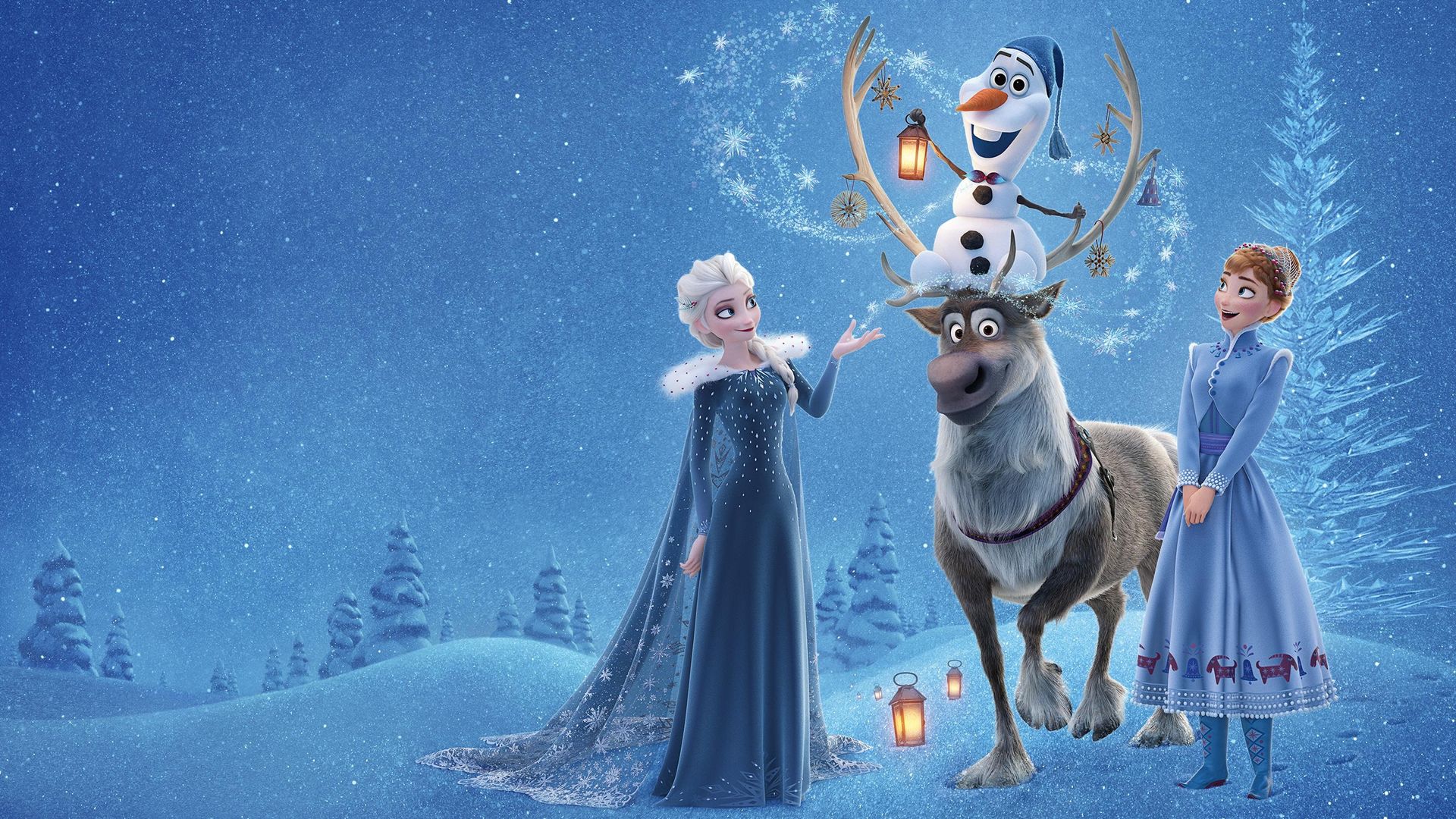 Olaf's Frozen Adventure Backdrop