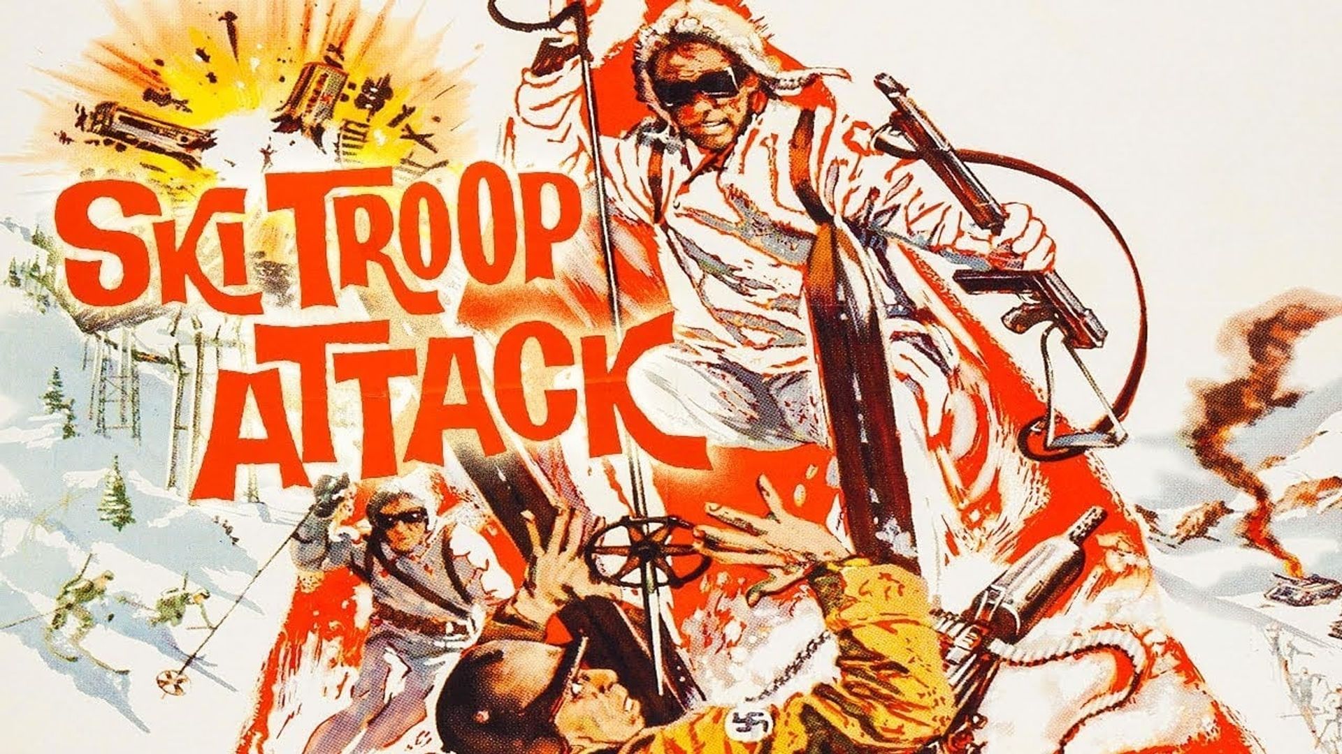 Ski Troop Attack Backdrop