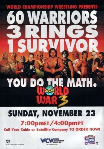  WCW World War 3 1997 Poster