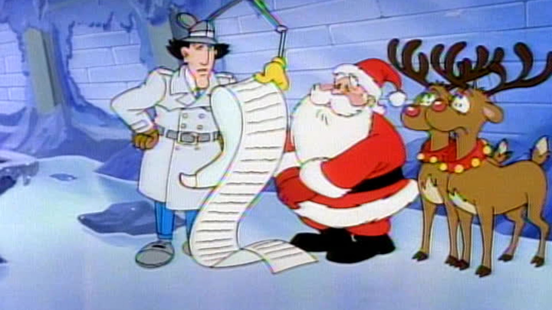 Inspector Gadget Saves Christmas Backdrop