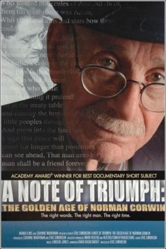 A Note of Triumph: The Golden Age of Norman Corwin Poster